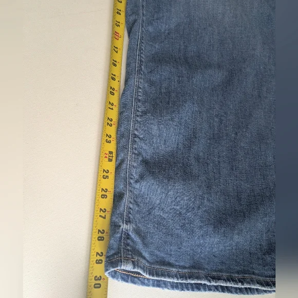 American Eagle Women's Stretch Super High-Waisted Baggy Wide-Leg Jean Size 14 R - Picture 12 of 14